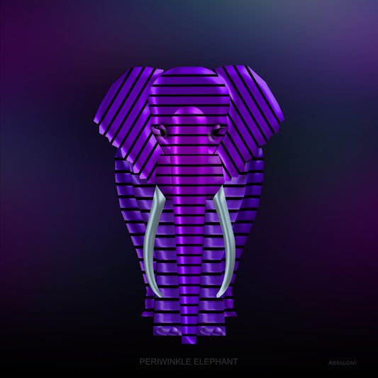 PERIWINKLE ELEPHANT (FINE ART PAPER)