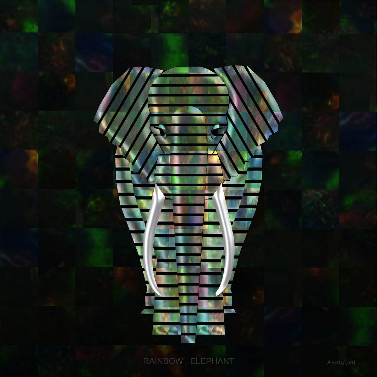 RAINBOW ELEPHANT (CANVAS ONLY)
