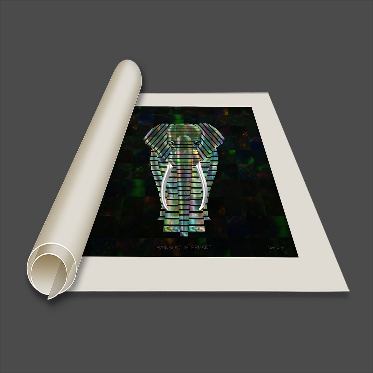RAINBOW ELEPHANT (CANVAS ONLY)
