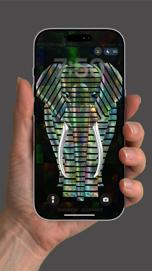 RAINBOW ELEPHANT ( Digital File Vertical Format )