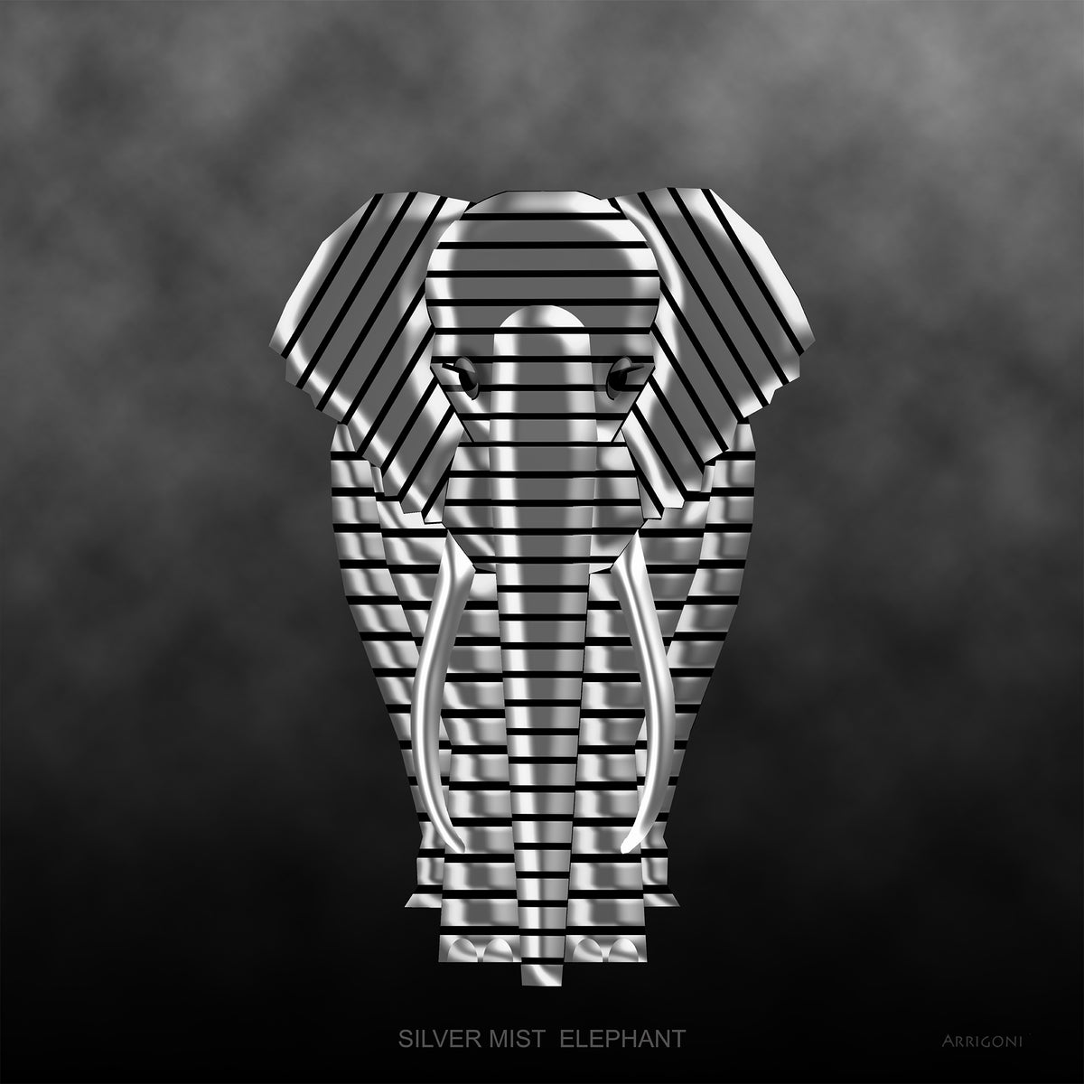 SILVER MIST ELEPHANT (CANVAS ONLY)
