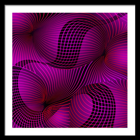 SPACE-TIME-2-PINK (FINE ART PAPER PRINT FRAMED)