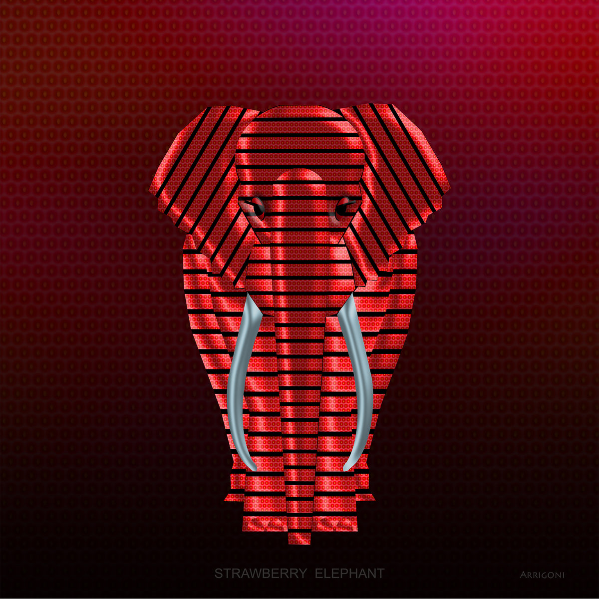 STRAWBERRY ELEPHANT (CANVAS ONLY)