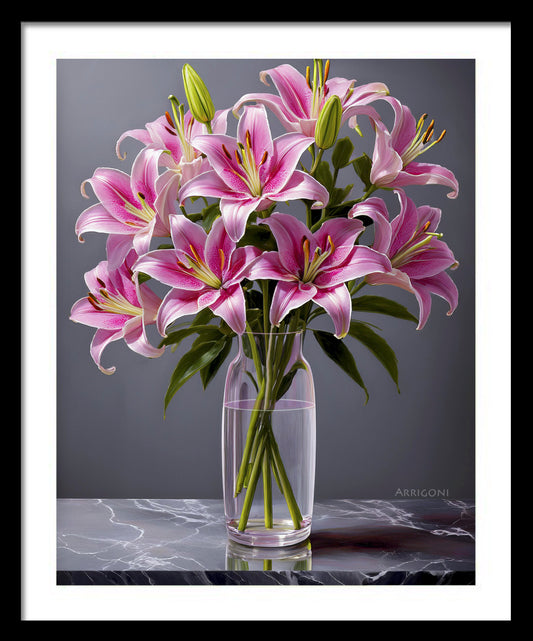 STARGAZERS PINK (FINE ART PAPER PRINT FRAMED)