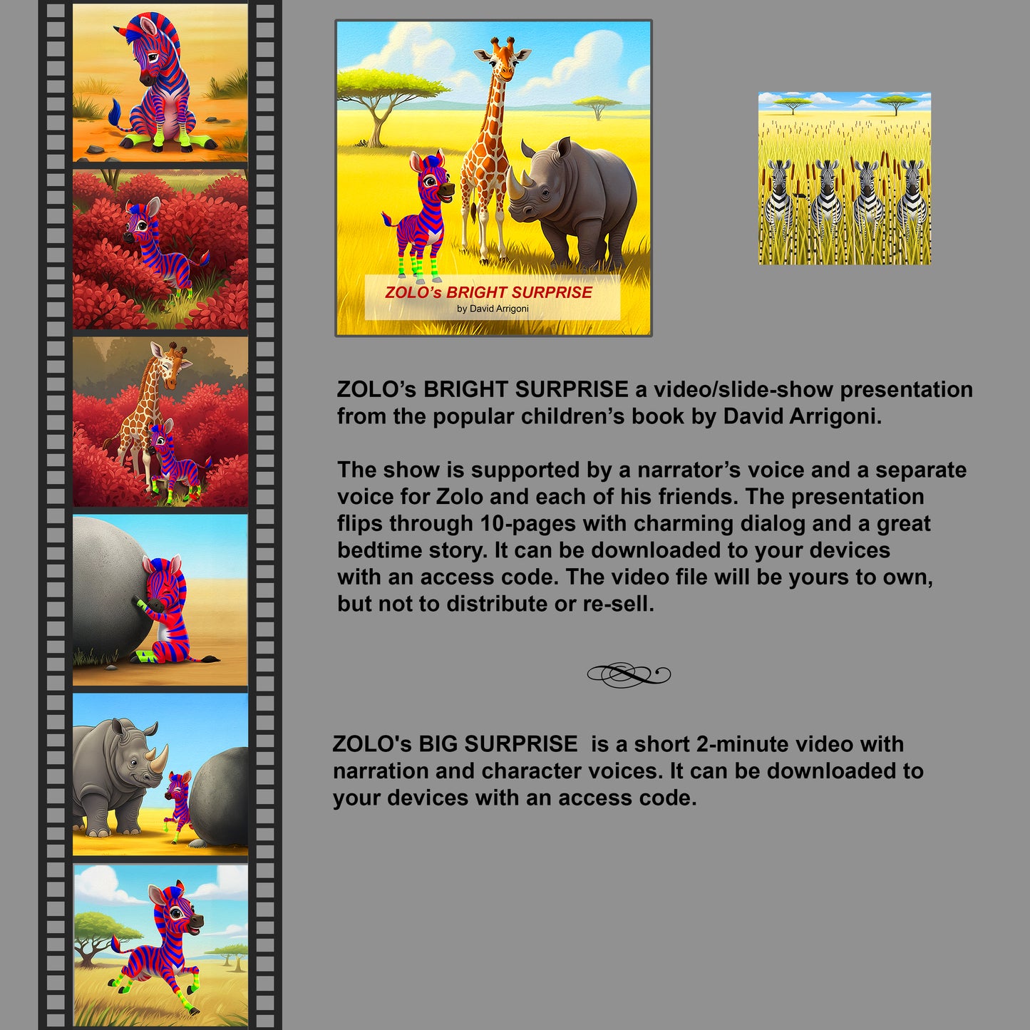 ZOLO's BIG SURPRISE video slide show with voices